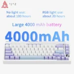 AJAZZ AK820 / AK820Pro Gaming Mechanical Keyboard 75% 82 Keys Wired Single Mode/Bluetooth Wireless Gamer Keyboard - Image 4