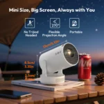 XGODY Portable Gimbal 3S 12000LM 4K Projector 2.4G/5G WiFi Bluetooth 5.4 Android 11 Mini Home Theater Portable projector - Image 2