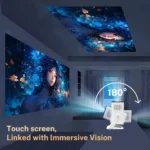 Mini Projector 1080P 4K Support with WiFi 6 & Bluetooth 5.4 Built-in Apps TV Android 11 Auto Keystone Outdoor Portable Beamer - Image 6