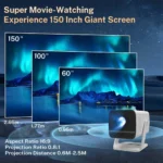 Mini Projector 1080P 4K Support with WiFi 6 & Bluetooth 5.4 Built-in Apps TV Android 11 Auto Keystone Outdoor Portable Beamer - Image 4